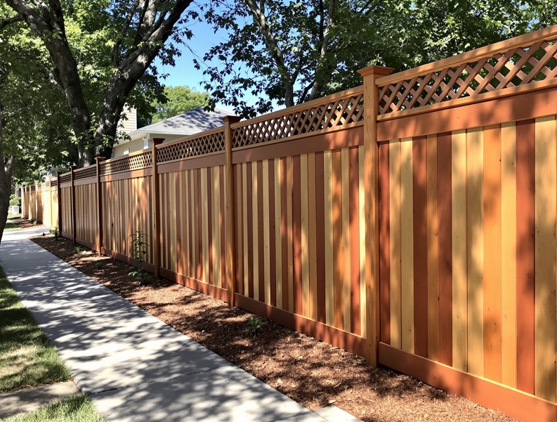 Redwood fence
